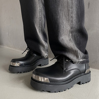 Chaussures habillées décontractées unisexes en cuir style britannique, confortables, à lacets, pour mariage et affaires, pour hommes et femmes, qui rehaussent la taille