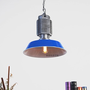 Luminaire suspendu industriel avec abat-jour en métal coloré, lampe suspendue en aluminium et en fer pour <span class=keywords><strong>cuisine</strong></span>, bar, café - Product Image 3