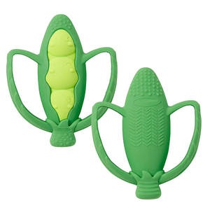 OEM/ODM מורדדורס דה סיליקון לפת 12.5 אינץ' 3.15*3.7 אינץ' תרמיל אפונה לתינוק בקיעת שיניים סיליקון נשכן לתינוק עם ידיות אחיזה - Product Image 2