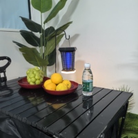 Solaire Bug Zapper Extérieur Étanche, Portable Antiparasitaire Électrique Mosquito Zapper Killer avec Panneau Capteur, Rechargeable Insecte