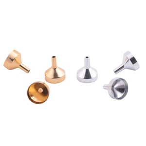 Dispensador De Garrafa De Perfume De Alumínio Anodizado Metal Grande Ferramenta Dispensadora Mini Metal Funil Pequeno De Prata Funil - Product Image 2