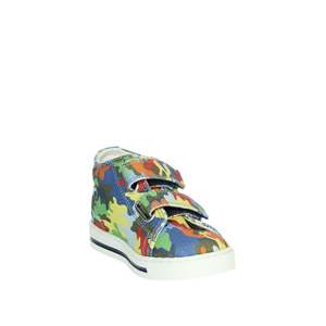 Falcotto Baskets pour enfants en toile avec fermeture Velcro et imprimé camouflage bleu - Product Image 5