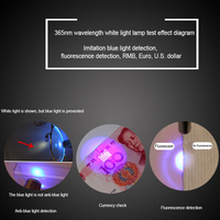 Linternas UV de Alta Luminosidad de 365nm y 395nm, Linterna LED Impermeable, Linterna LED Portátil, Mini Linterna, Linterna de Bolsillo con Clip