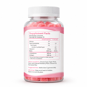 Bonbons Gommeux Éclat de la Peau pour Femmes : Soin Adulte, Antioxydant, Croissance Capillaire, L-Glutathion, Collagène et Vitamines - Product Image 6