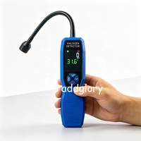 Détecteur de fuite de fréon, testeur de fuite de réfrigérant alimenté par batterie avec sonde col de cygne métallique flexible, pièces de réfrigération