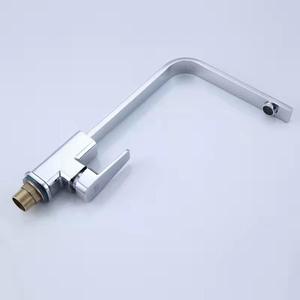 XKY Modern <strong>Square</strong> Seven-Shaped Kitchen <strong>Tap</strong> Hot Cold Mixer Sink Faucet 304 Stainless Steel Finish Ceramic Deck Mounted for Hotels - Product Image 4