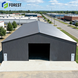 โกดังโครงสร้างเหล็ก ฐานรากมั่นคงสำหรับศูนย์โลจิสติกส์ ติดตั้งรวดเร็ว แบบประกอบส่วน แข็งแรงสูง ฝ้าเพดานสูง - Product Image 1