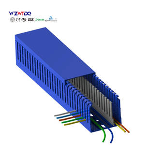 Fabrika çin özel PVC tel trough tel DuctGray mavi beyaz siyah güçlü ve zayıf elektrik ayırma trough pvc kanal - Product Image 4