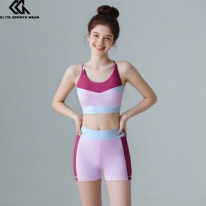 Haut court de l'équipe de danse et vêtements d'entraînement de danse courts Soutien-gorge de sport pour filles Haut actif - Product Image 1
