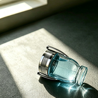 Flacon de parfum en verre de 100 ml en forme de trophée avec bouchon argenté – Contenant de voyage de luxe vide pour parfum