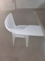 Chaise d'entraînement ergonomique avec tablette d'écriture, siège d'école empilable pour salle de classe, chaise d'étudiant avec bureau, mobilier éducatif