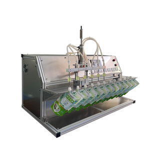 Machine semi-automatique de cachetage de remplissage de pot de yaourt en plastique de sauce <span class=keywords><strong>chili</strong></span> de remplisseur de piston liquide de boisson de sac de bec - Product Image 1