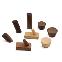 Perchero Rectangular de Pared de Nogal para Dormitorio, Baño, Cocina, para Colgar Ropa, Toallas, Sombreros, Maletas