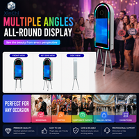 Cabina de Fotos Portátil con Espejo Mágico y Accesorios Gratuitos, Cabina de Fotos con Espejo para Bodas y Fiestas