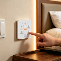 Panneau tactile à membrane PET personnalisé, clavier de commande de climatiseur mural pour hôtel VMANX avec revêtement imperméable