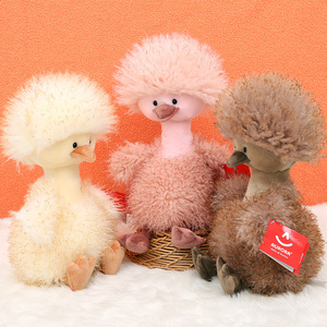 El juguete de pato de Peluche "Eeyau", un muñeco de animal esponjoso, es un regalo de cumpleaños para una niñ<span class=keywords><strong>a</strong></span>. Se parece <span class=keywords><strong>a</strong></span> un pato esponjoso con plumas rizadas. - Product Image 2