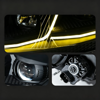 Pour Volkswagen Golf 5 MK5 2006-2010, phares modifiés, taille 7,5 pouces, feux diurnes bicolores, 6000 lumens, couleur 6000K