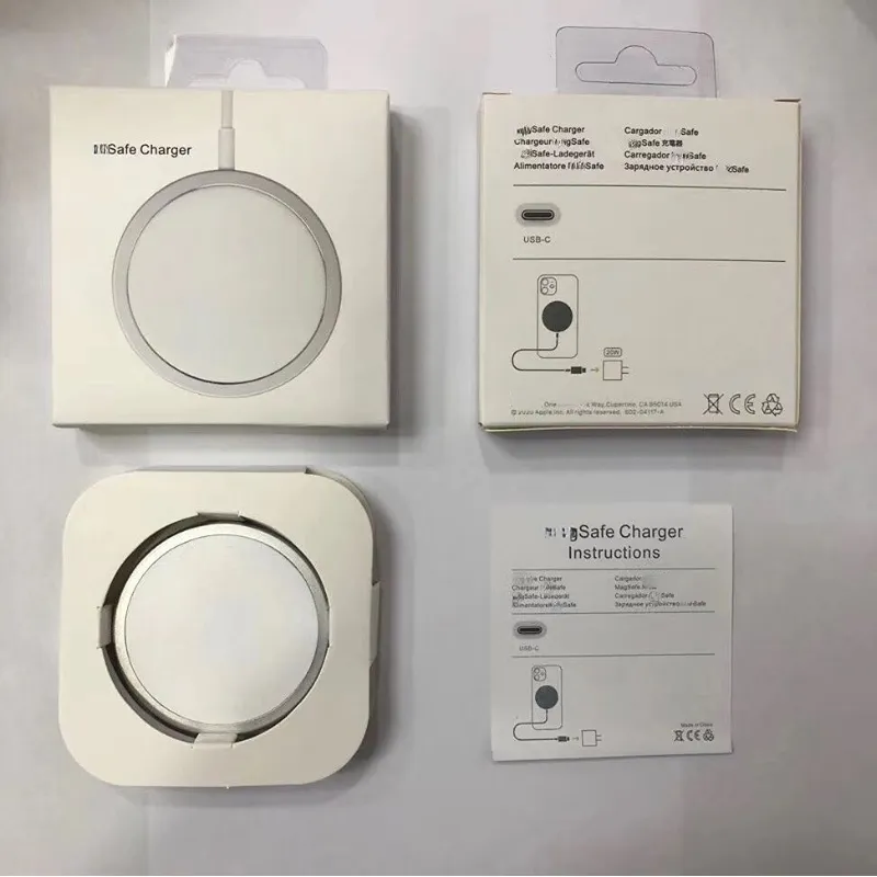 2022 New 15W Fast Magnet mag box packaging safe QI Fast Magsafer Magnetic Wireless Charger For iPhone 12 13 Pro Max Charger