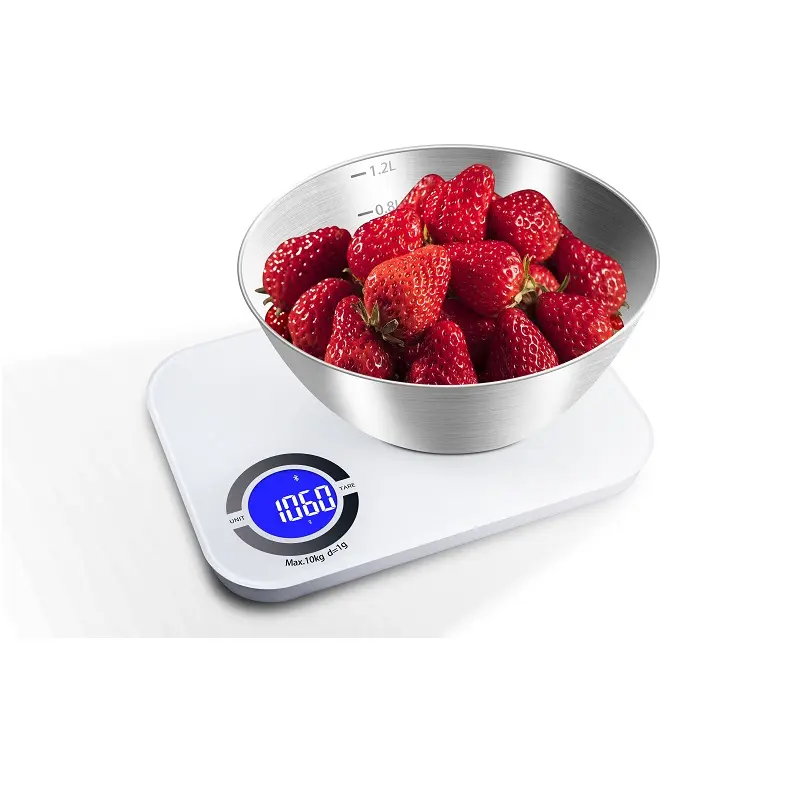 3.7V USB Chargeable Battery 10000G Manual Digital Electronic Kitchen Food Scale With Stainless Steel Bowl
