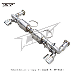 BSK Downpipe Catback per <span class=keywords><strong>Porsche</strong></span> 911 996 <span class=keywords><strong>TURBO</strong></span> 3.6T 1997-2005 Boska valvola di scarico Sport valvola in acciaio inossidabile - Product Image 6