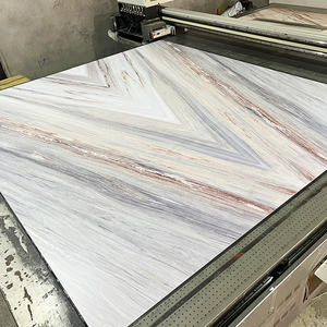 لوحة حائط بالأشعة فوق البنفسجية سهلة التركيب بنمط متماثل ملون بطباعة ثلاثية الأبعاد شديدة اللمعان من كلوريد البولي فينيل ورقائق رخام للديكور الداخلي - Product Image 4