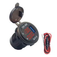 DC 12V 24V voiture Auto Van bateau solaire RV UTV ATV QC3.0 chargeur USB voltmètre numérique ampèremètre