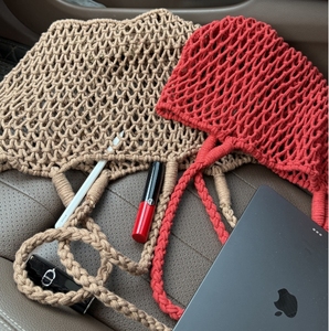 Borsa da Spiaggia Pieghevole <span class=keywords><strong>in</strong></span> <span class=keywords><strong>Corda</strong></span> di Cotone Lavorata <span class=keywords><strong>a</strong></span> <span class=keywords><strong>Mano</strong></span> all'Uncinetto e Macramè con Chiusura Aperta, Ecologica, Resistente, Morbida, con Tracolla Popolare - Product Image 4