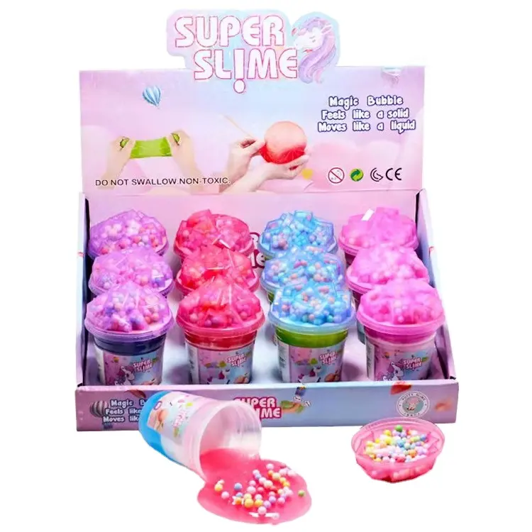 Hot bán playdough pha lê Kid siêu chất nhờn với sự quyến rũ bọt bóng Polymer đất sét đặt đồ chơi