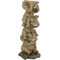 Statues Résine Artisanat Décoration de La Maison Pas D'écoute Parler À La Recherche Éléphant Figurine Bureau Bureau À Domicile Articles D'ameublement