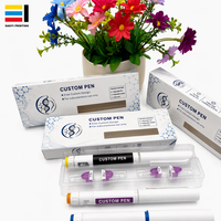 Maßgefertigtes Stift- und Verpackungsbox-Kombiset |   Kostenloses Design Fensterkarton mit Stift-Set |   OEM Weißbox-Hersteller Großhandel