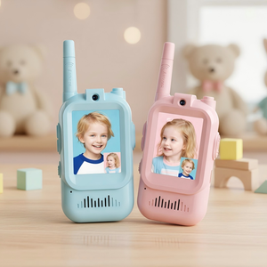 Talkie-walkie vidéo pour enfants de 2 pouces, 2 voies, portée de 1500 pieds, effets vocaux sympas pour les enfants de 1 à 15 <span class=keywords><strong>ans</strong></span>, cadeau de Noël, d'anniversaire, pour l'extérieur - Product Image 1