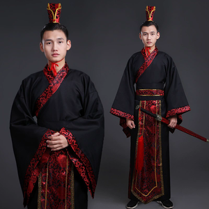 Robe chinoise, costumes de chevalier ancien, kimono pour hommes, costume traditionnel chinois vintage ethnique, costume de scène, costume de danse Hanfu - Product Image 4