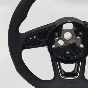 Volant sport en cuir rouge à 3 branches avec bouton de démarrage pour <span class=keywords><strong>Audi</strong></span> R8 TTRS <span class=keywords><strong>RS3</strong></span> S4 S5 SQ5 S7 - Product Image 3