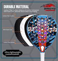 Raquettes de tennis en fibre de carbone 3K de qualité supérieure en gros, service OEM personnalisé avec poignée en carbone, marque privée