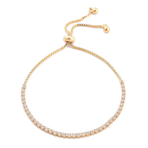 Pandahall, pulsera de circón de Color microinfundido ajustable para mujer, 1 pieza, brazaletes de moda transfronterizos de Europa América Ins - Product Image 1