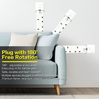 Multiprise rotative standard australienne en cuivre pur avec ports USB, extension de prise électrique, résistante aux flammes