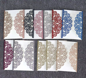 Juego de Invitaciones de Boda de Lujo en Oro Rosa con Corte Láser y Lazo Rosa Personalizado para Ceremonia de Compromiso - Product Image 5