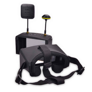 แว่นตา FPV DMKR <span class=keywords><strong>Mini</strong></span> 800D ขนาด 5 นิ้ว 40 ช่องสัญญาณ 5.8GHz พร้อม DVR ในตัว ความละเอียด 800x480 วัสดุ ABS ระบบ Diversity ชุดหูฟังวิดีโอพร้อมแบตเตอรี่ สำหรับโดรนแข่ง RC - Product Image 4