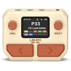 Pedal de Guitarra Multiefectos Lekato Me-05, 125 Efectos, 30 Modelos de Amplificador, 30 Simulaciones de Cabina, Looper, Ritmos de Batería, Soporte USB - Product Image 1