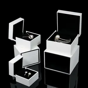 FORTE新设计奢华黑白粉色首饰盒个性化定制标志婚礼珠宝包装盒抽屉滑动风格