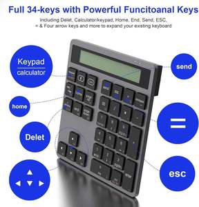 CE ROHS Portable 34keys ABS 2.4G Wireless Teclado Numeric bluetooth Numeric Keypad Numpad Keyboard - Product Image 4