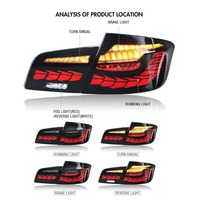 Feux arrière LED pour BMW Série 5 F10 F18 2011-2017, feux arrière Plug and Play, DRL, accessoires de voiture, kit de remplacement, paire