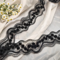 Nouvelle dentelle en maille à sequins étincelants en laine douce et moelleuse, garniture guipure pour vêtements, accessoires et chemises pour hommes et femmes