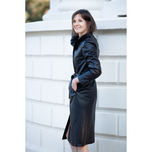 Cappotto Midi in Ecopelle con Cintura - Product Image 4