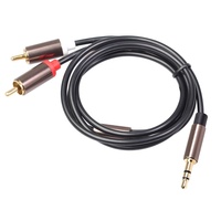RCA câble Audio Jack 3.5 à 2 RCA câble Jack 3.5mm à 2RCA mâle séparateur câble Aux pour TV PC amplificateurs DVD haut-parleur fil