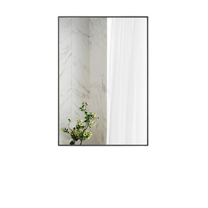 Large 90x60cm Black Rectangle Wall Mounted Bathroom <b>Mirror</b> Thick Modern Metal Frame Decorative Hanging Glass <b>Mirror</b> - Product Image 5