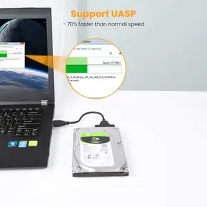 थोक सस्ता 2.5 SATA तृतीय HDD के हार्ड डिस्क चालक SATA यूएसबी 3.0 केबल 0.5ft करने के लिए यूएसबी 3.0 SATA कनवर्टर करने के लिए