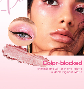 Palette de fards <span class=keywords><strong>à</strong></span> paupières carrée 2 couleurs, fards <span class=keywords><strong>à</strong></span> paupières mats et scintillants, illuminateur multi-usages, contouring, maquillage compact éclaircissant - Product Image 1
