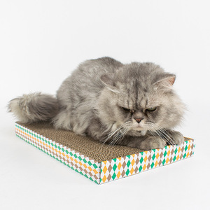 Planche à gratter pour chat en carton, motif géométrique, durable, pour l'intérieur, pour chats - Product Image 1