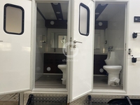 Remorque de toilettes mobiles de luxe Etodevice à intérieur facile à nettoyer, toilettes portables avec douche